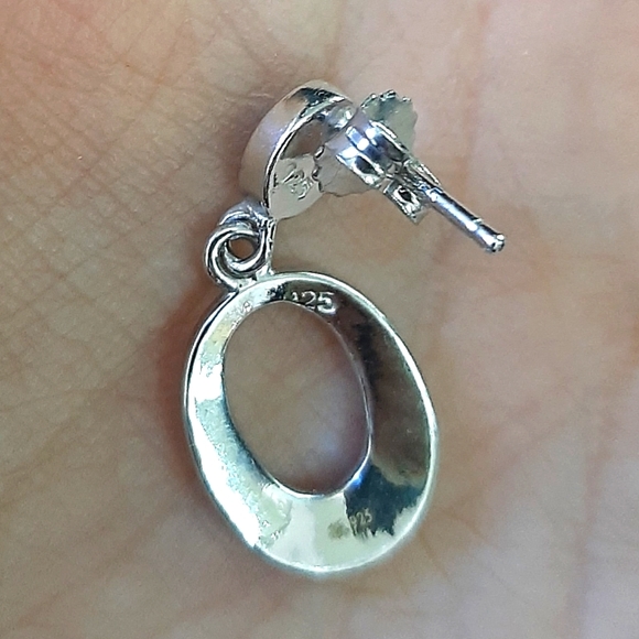 Opal Paw Necklace + Earrings Silver Set - Picture 5 of 12